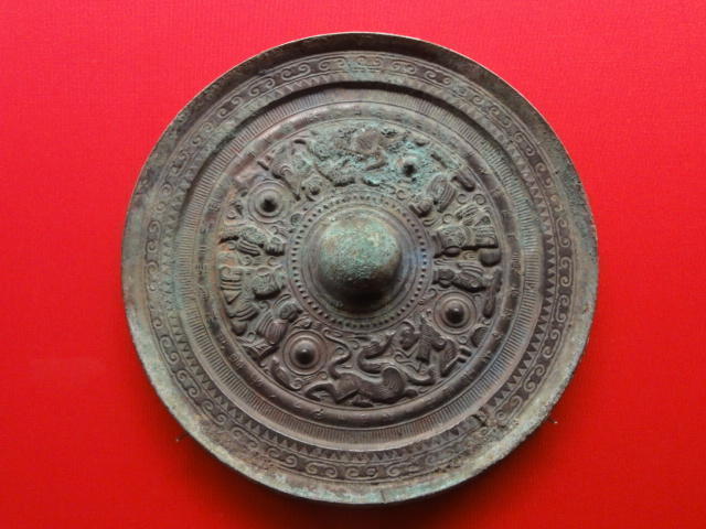 中国漢時代　古銅　古鏡　95g 直径9.5㎝　タルオ　東な7-0207① 中国漢時代古銅古鏡95g 直径9.5㎝タルオ東な7-0207①